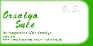 orsolya sule business card